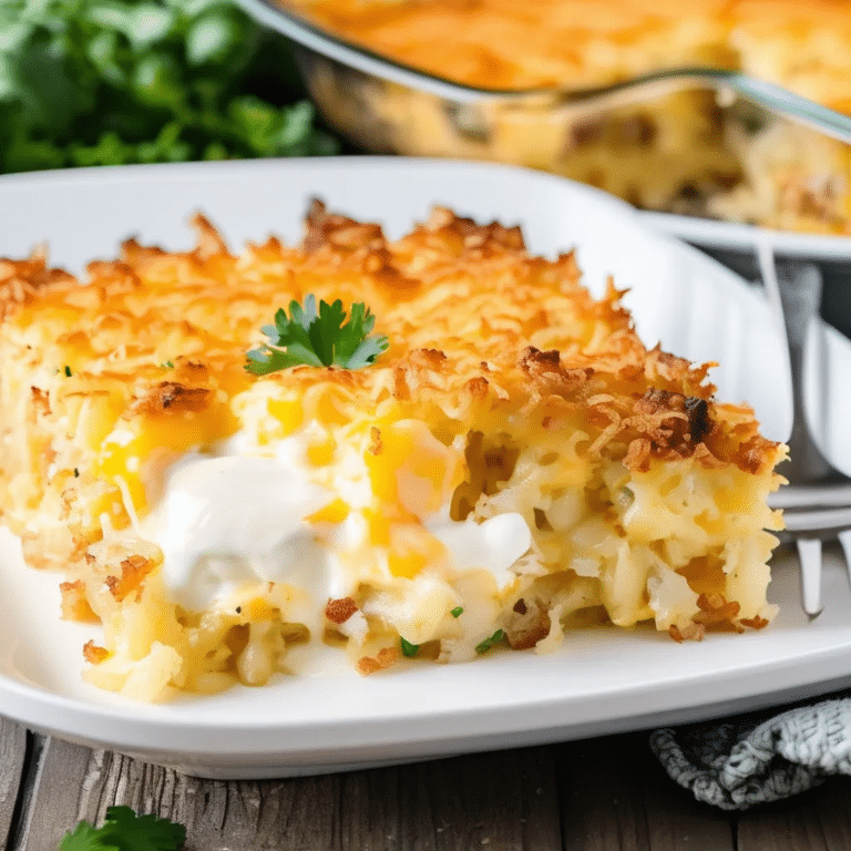 Cheesy Hash Potato Casserole