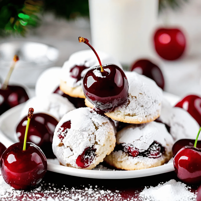 Cherry Snowball Cookies