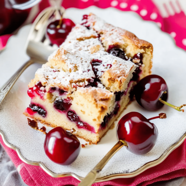 Cherry Yeast Coffee Cake