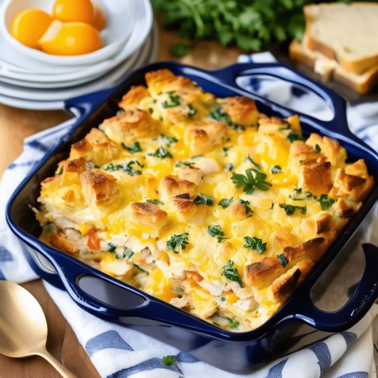 Chicken Cheese Strata