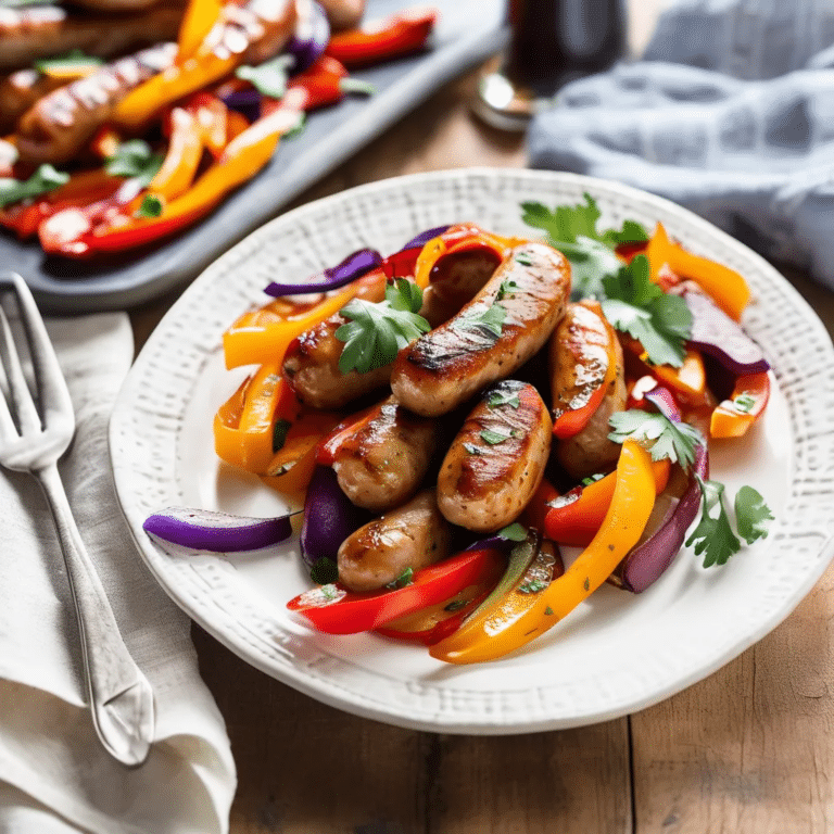 Chicken Sausages with Peppers