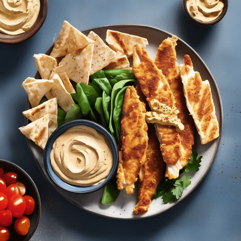Chicken Strips and Hummus