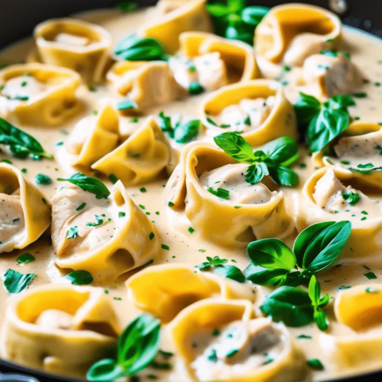 Chicken Tortellini In Cream Sauce