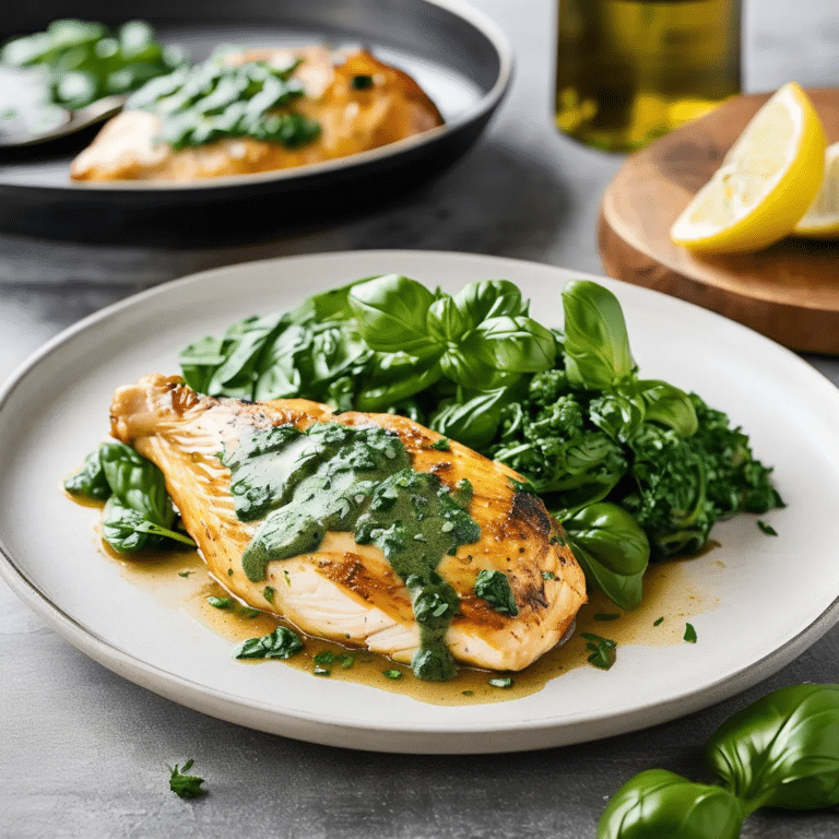 Chicken With Garlic, Basil, And Parsley