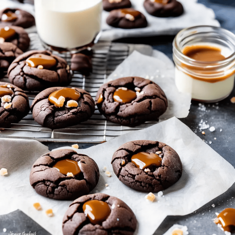 Chocolate Caramel Thumbprints