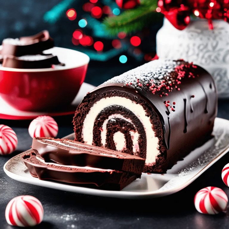 Chocolate Peppermint Log