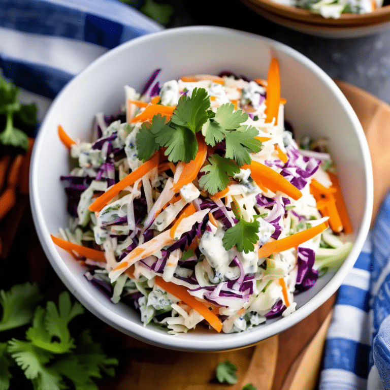 Cilantro Blue Cheese Slaw
