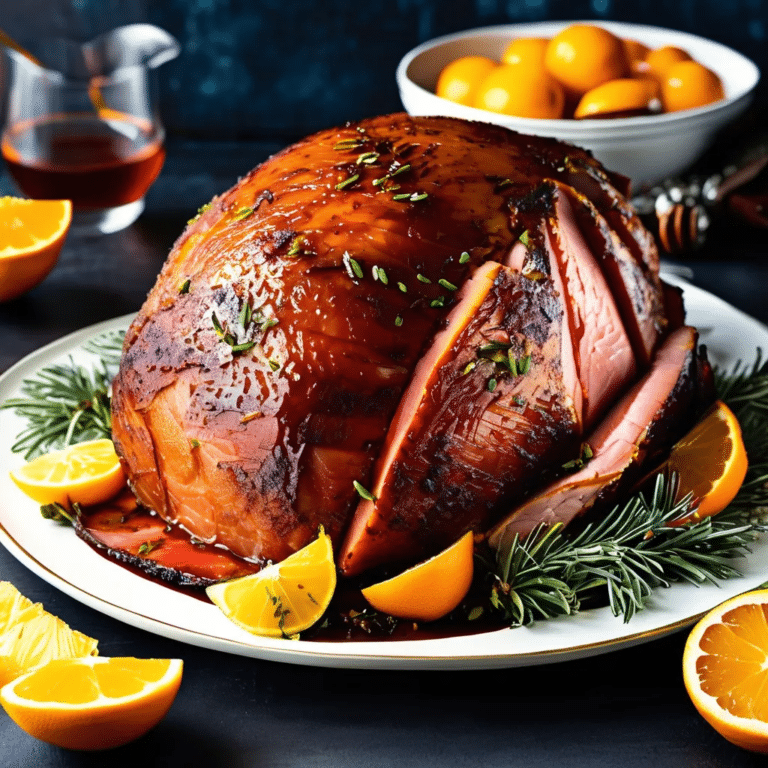Citrus-Molasses Glazed Ham