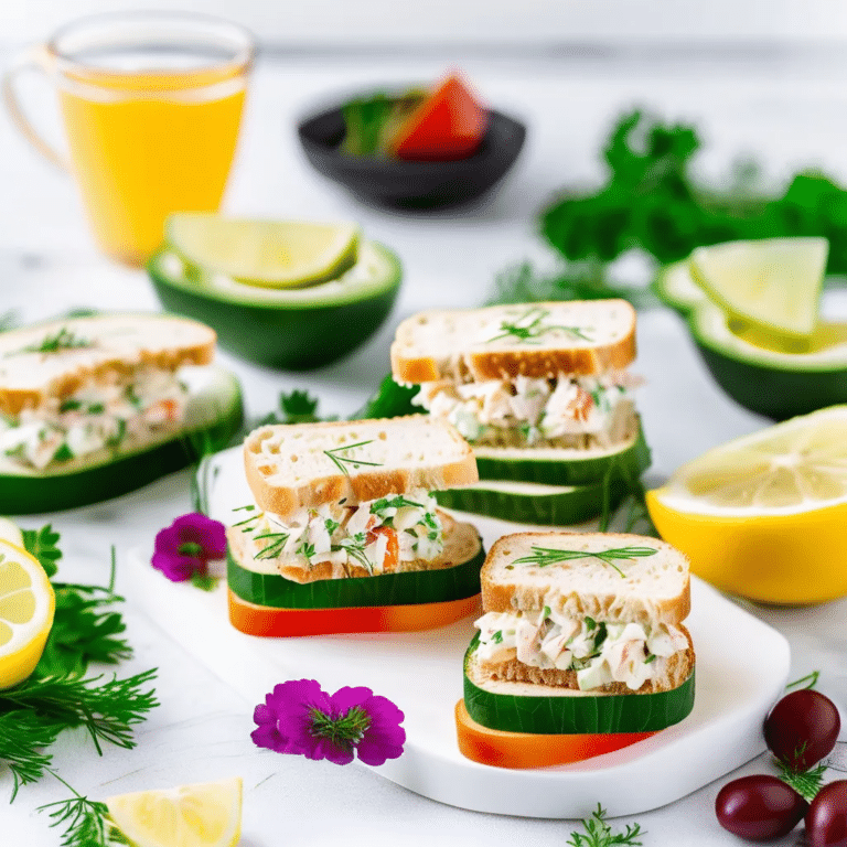 Crab Salad Tea Sandwiches