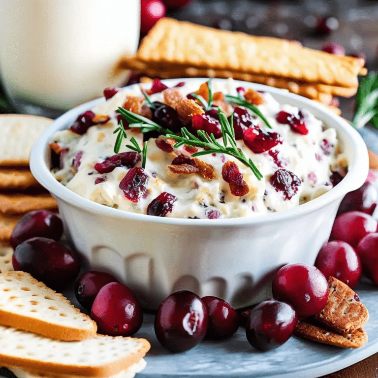 Cranberry and Bacon Swiss Cheese Dip
