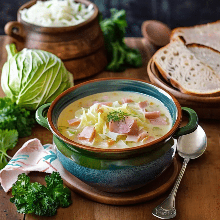 Creamed Cabbage And Ham Soup