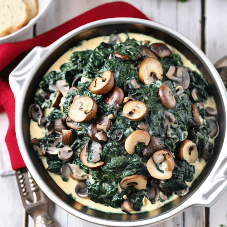 Creamed Spinach and Mushrooms