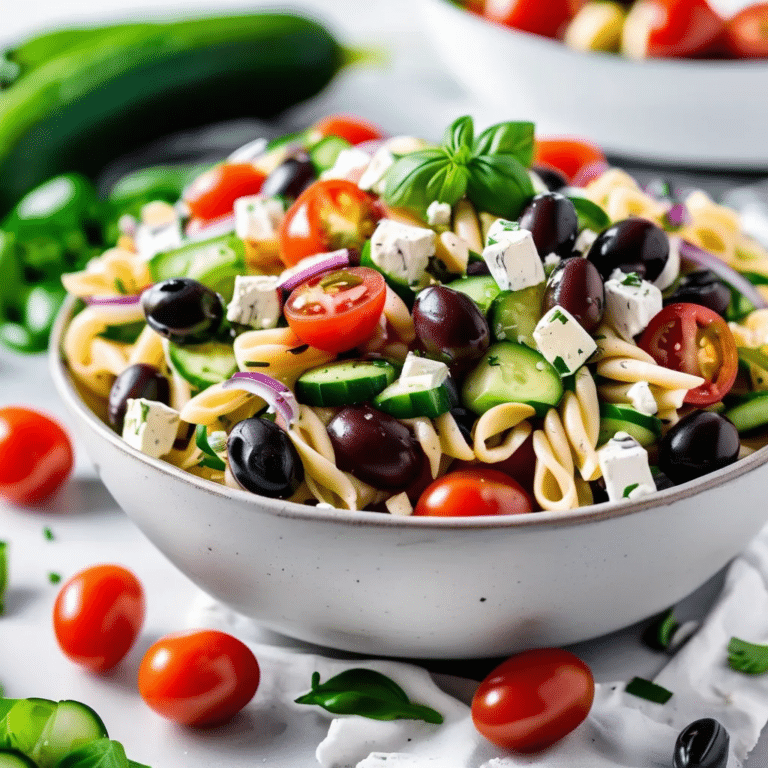 Creamy Greek Pasta Salad