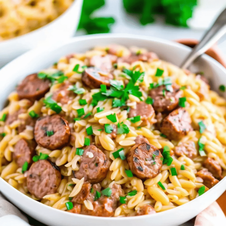 Creamy Sausage Orzo