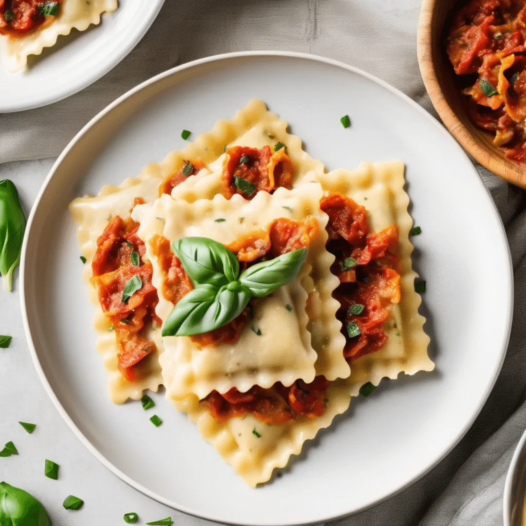 Creamy Sun-Dried Tomato Ravioli