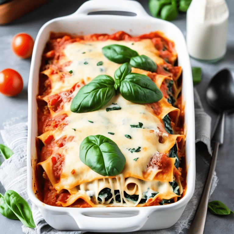 Creamy Tomato Lasagna Florentine