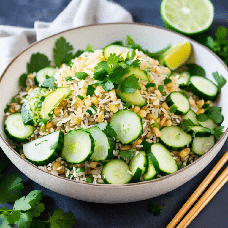 Crispy Rice Salad With Cucumbers And Herbs