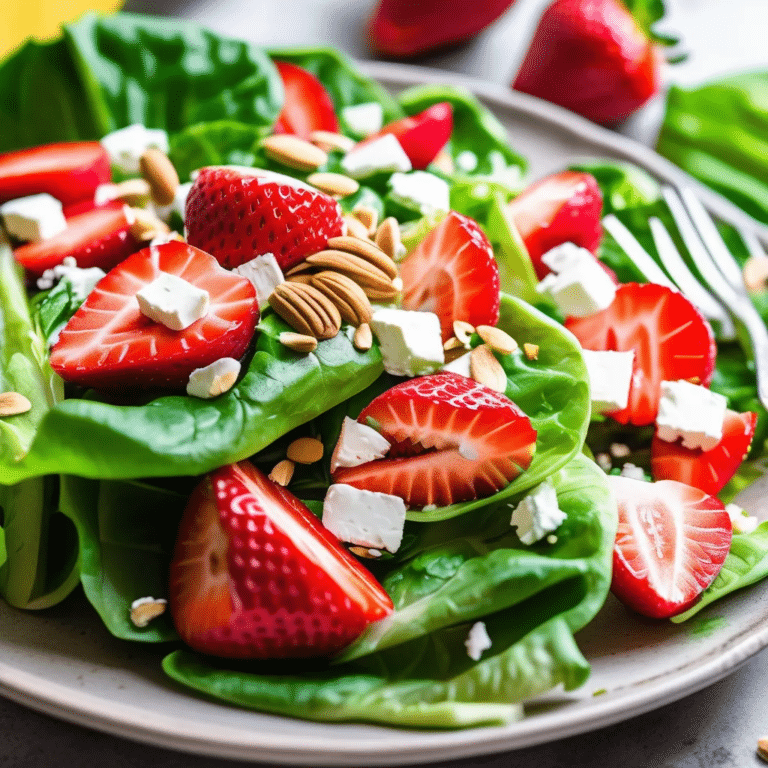 Crunchy Romaine Strawberry Salad