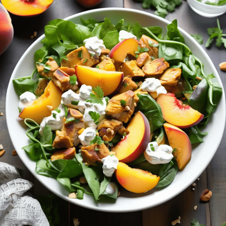 Curried Chicken & Peach Salad