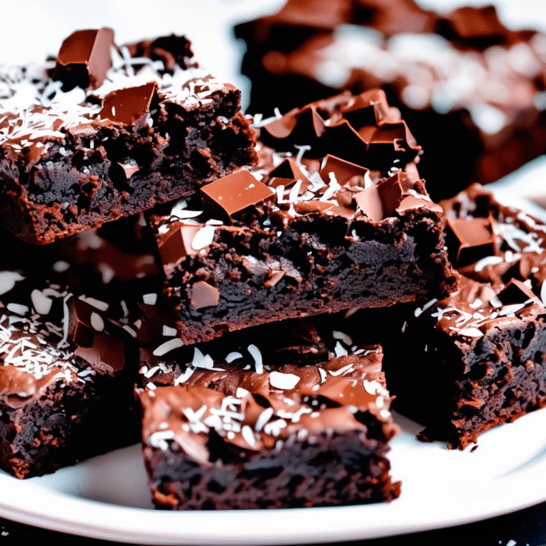 Double Chocolate Coconut Brownies