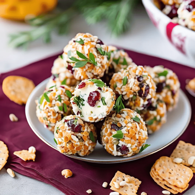 Dried Cranberry Cheddar Cheese Balls