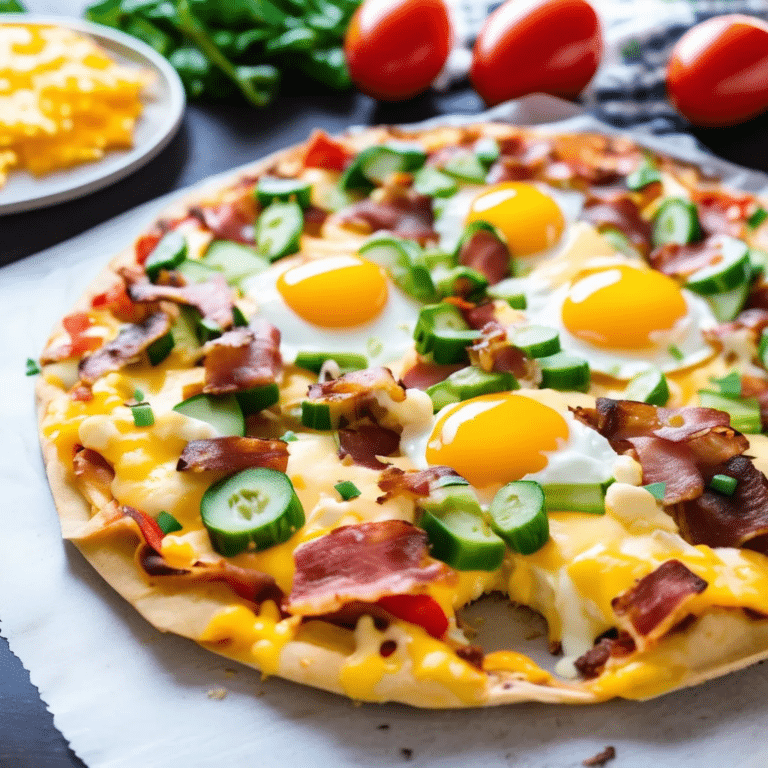 Easy Breakfast Tortilla Pizza