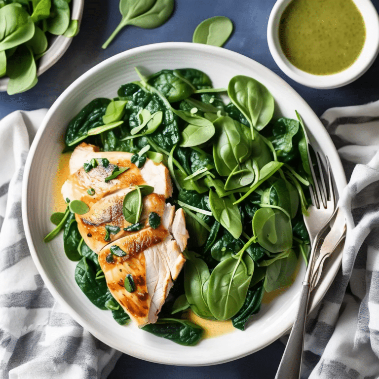 Easy Spinach & Arugula Chicken