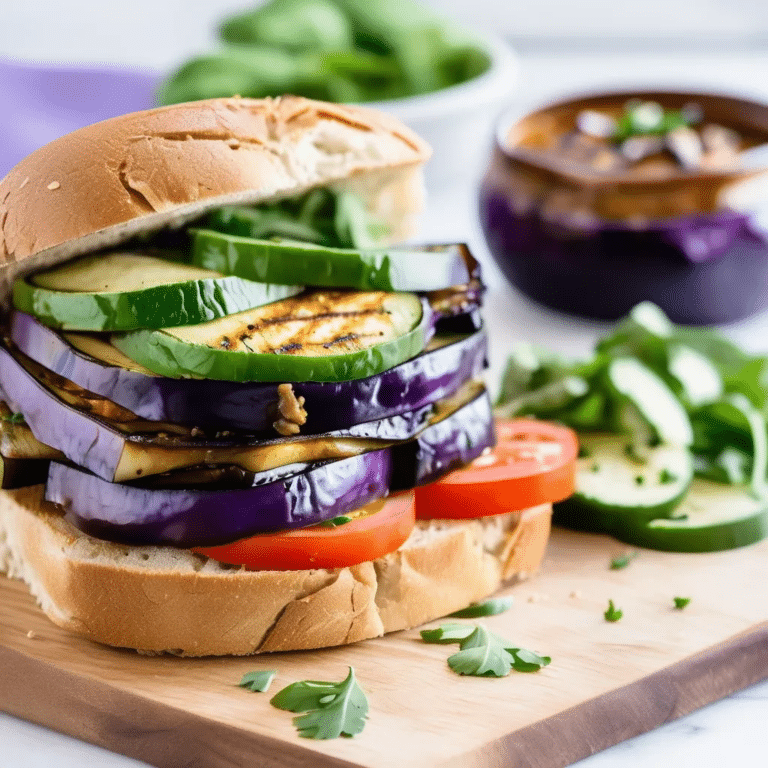 Eggplant Vegan Sandwich
