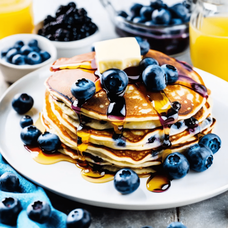 Fluffiest Blueberry Pancakes