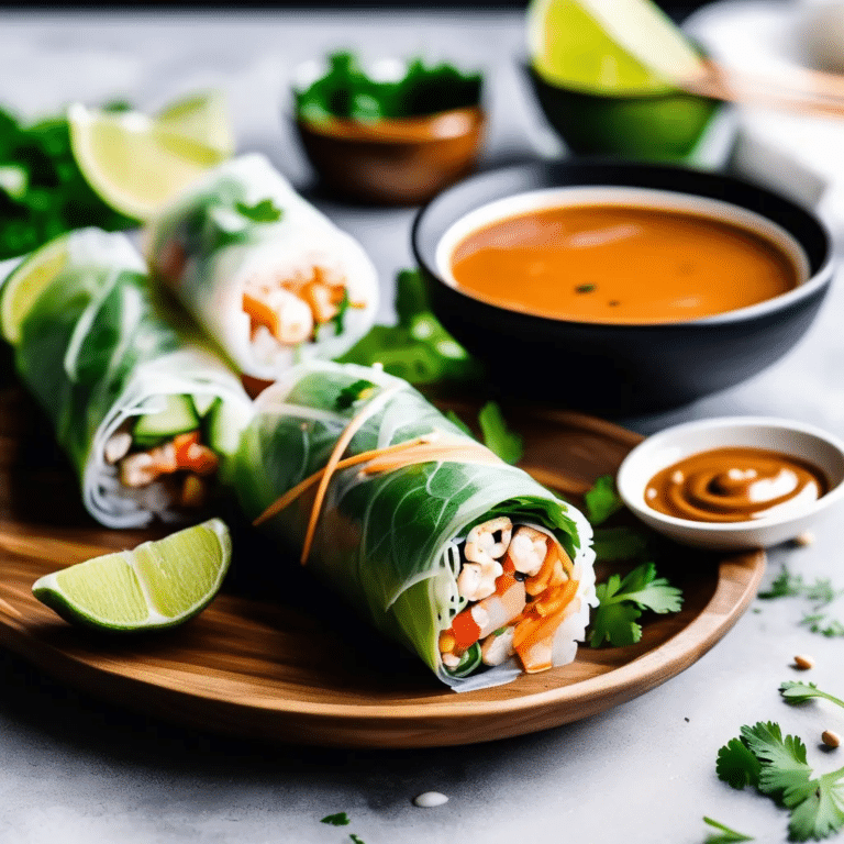 Fresh Spring Rolls With Peanut Sauce