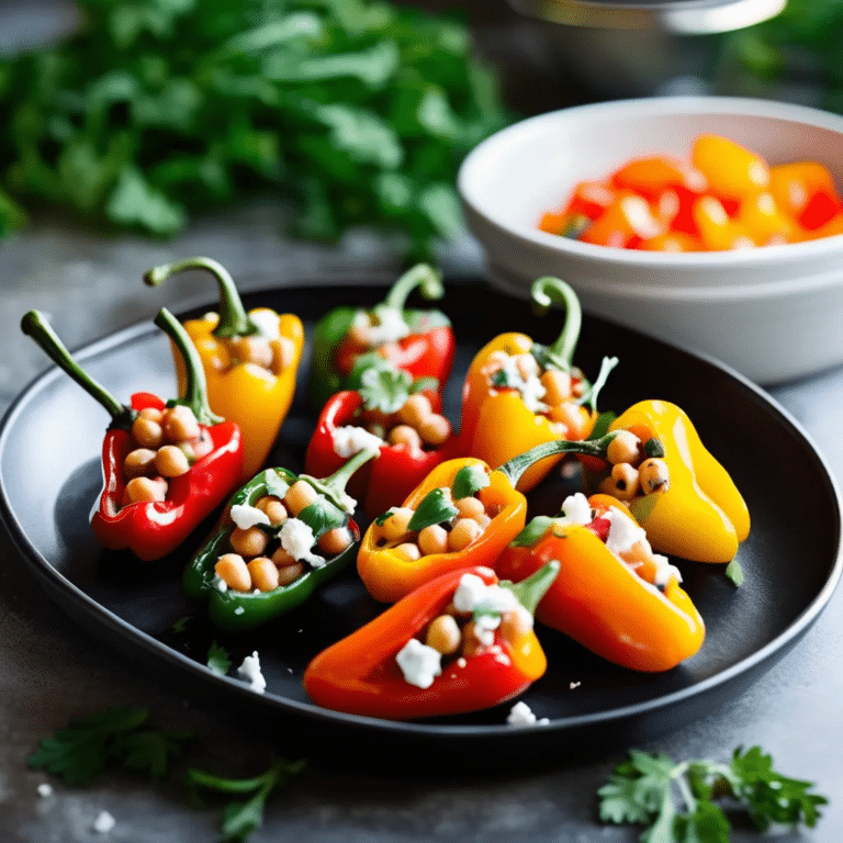 Garbanzo-Stuffed Mini Peppers