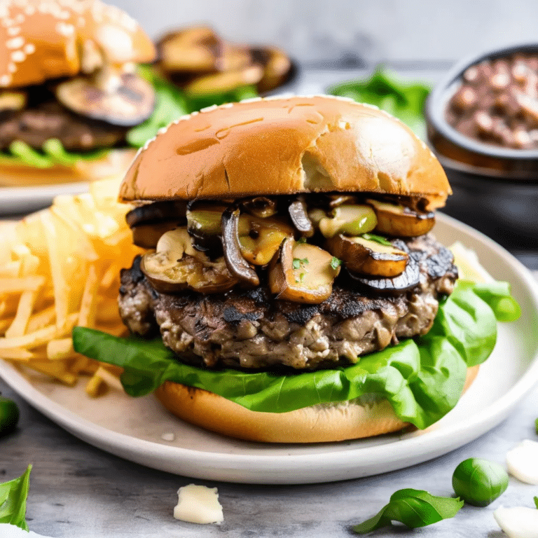 Garlic Mushroom Burgers