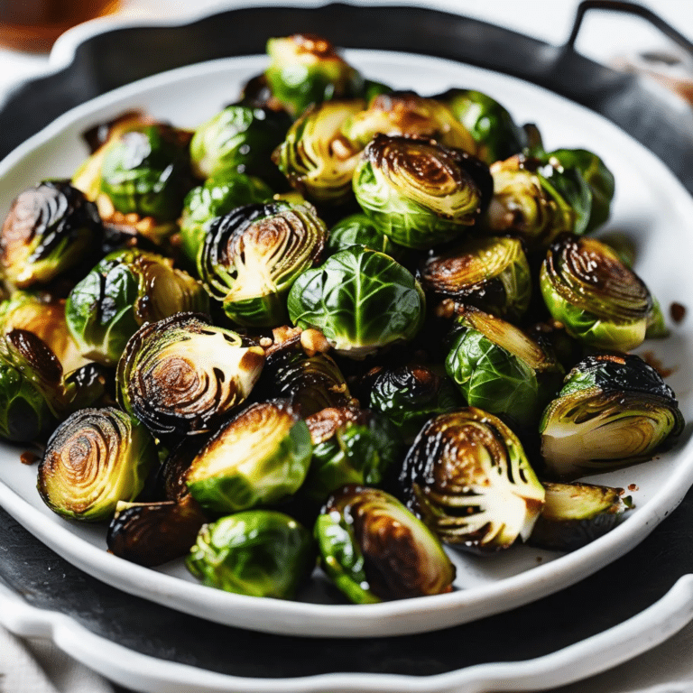 Garlic-Roasted Brussels Sprouts With Mustard Sauce