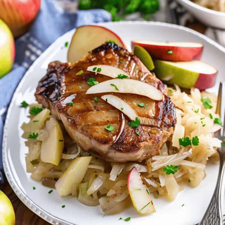 German Pork Chops And Sauerkraut