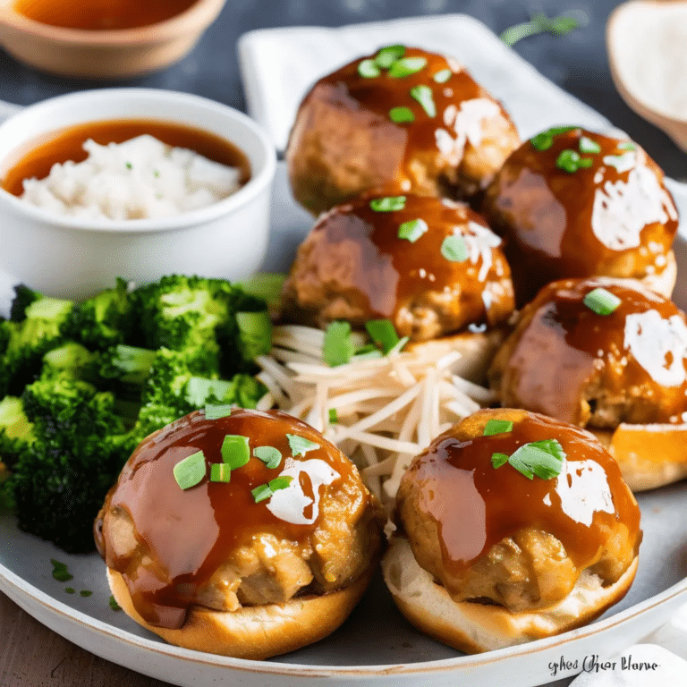 Ginger Chicken Meatball Sandos
