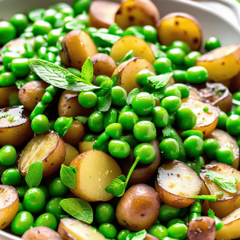 Glazed Peas And Potatoes With Mint