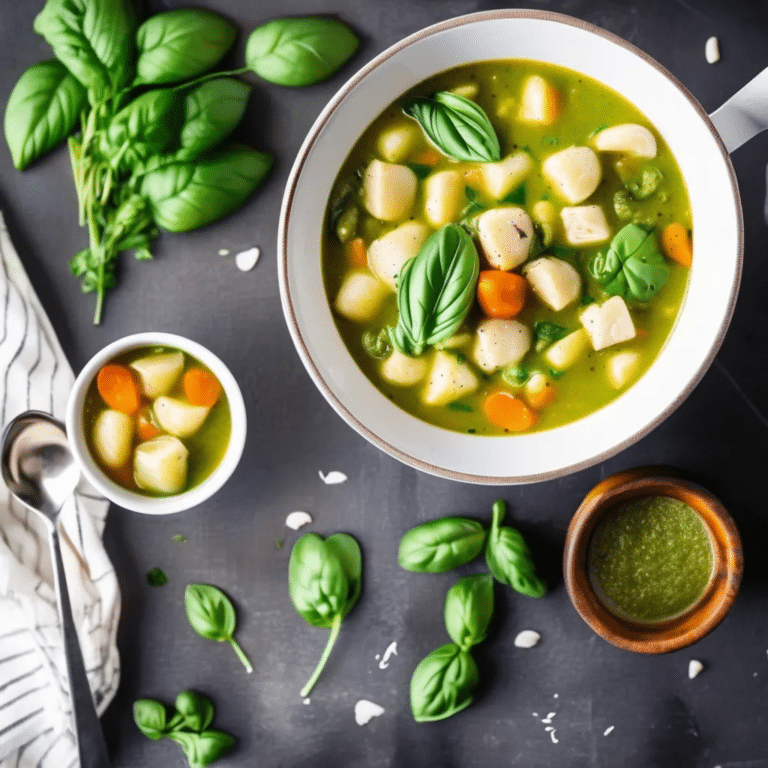 Gnocchi Chicken Pesto Soup