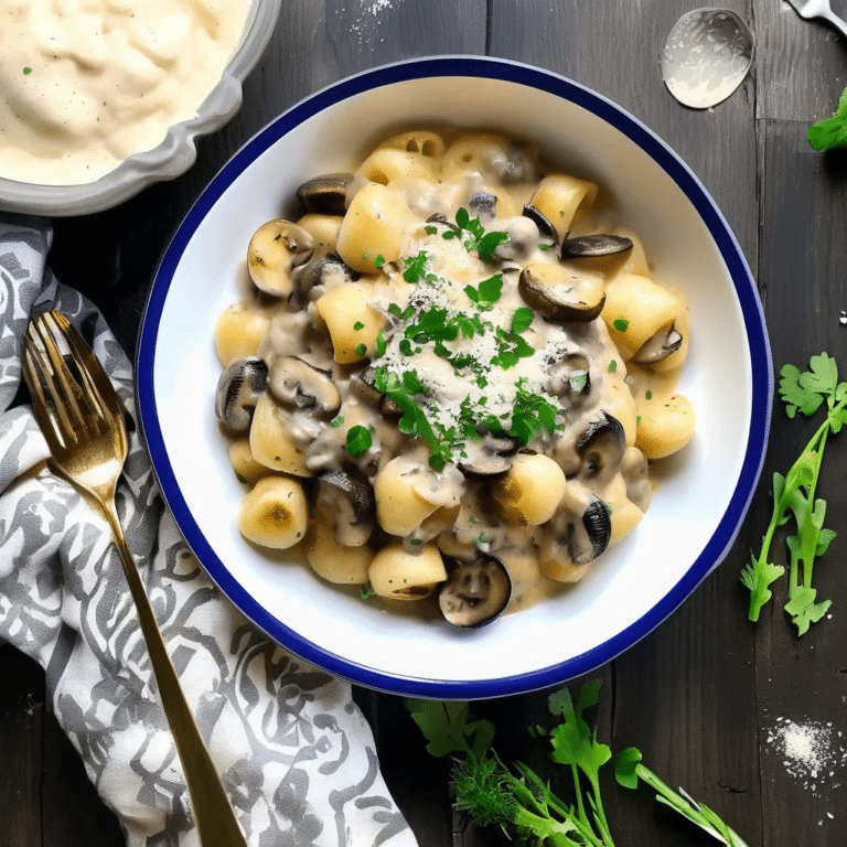 Gnocchi with Creamy Mushroom Sauce