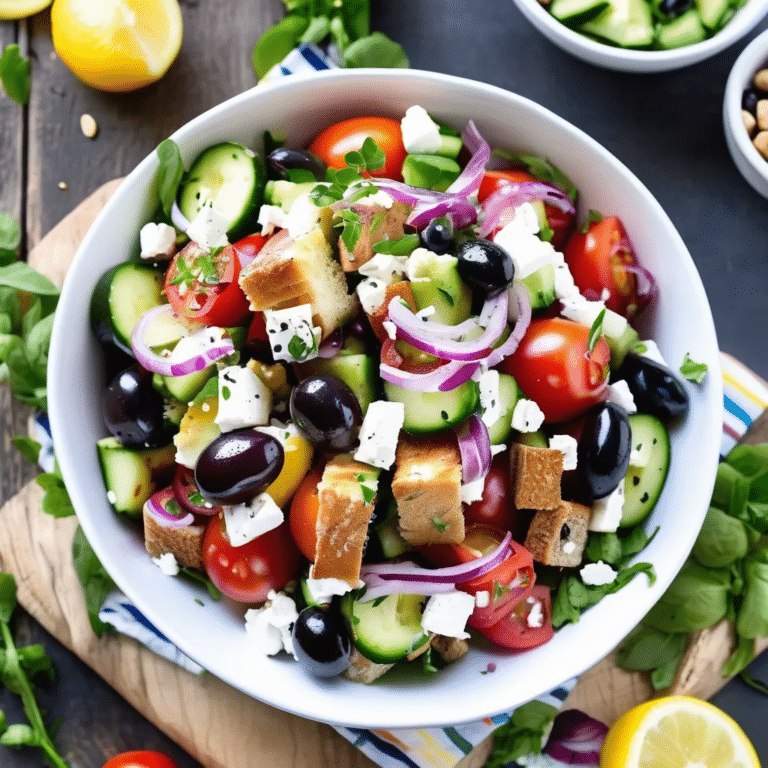 Greek Panzanella Salad