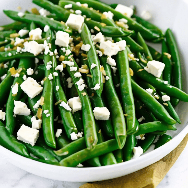 Green Beans With Lemon And Feta Cheese