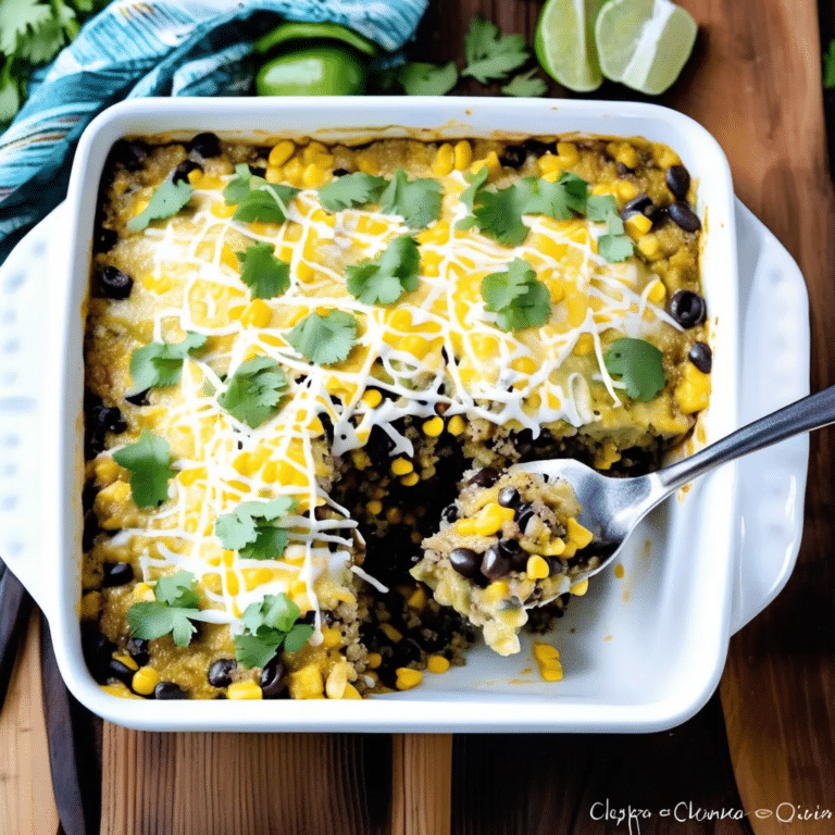 Green Chile Enchilada Quinoa Bake