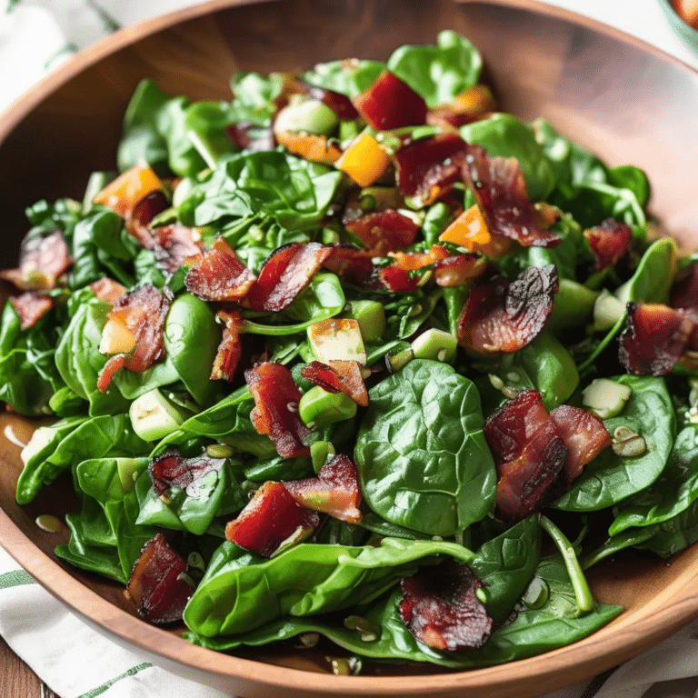 Greens With Hot Bacon Dressing