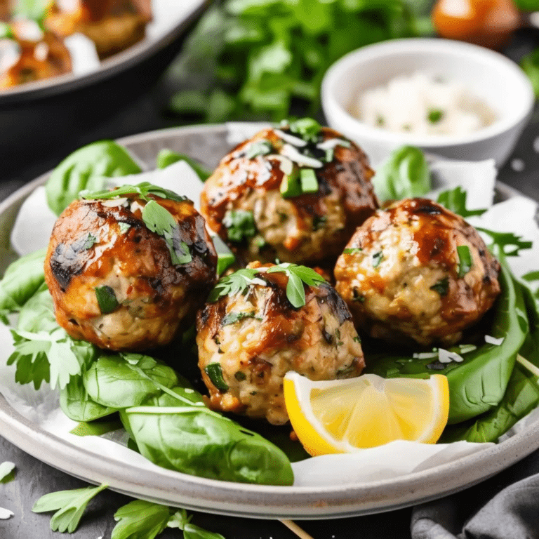 Grilled Chicken Meatballs