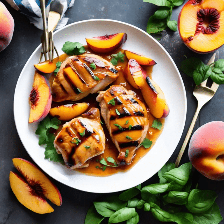 Grilled Chicken With Peach Sauce