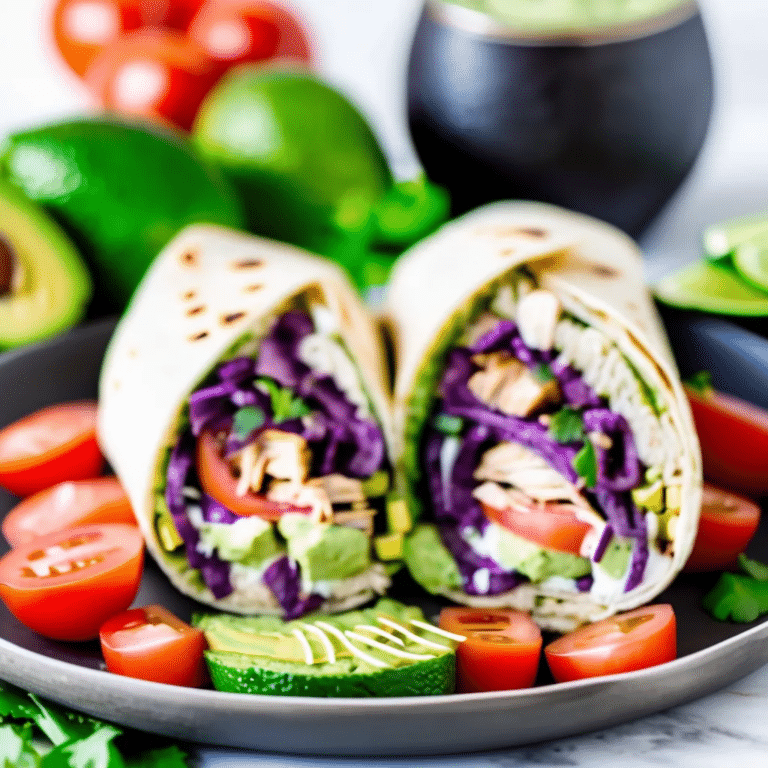 Guacamole Chicken Wraps