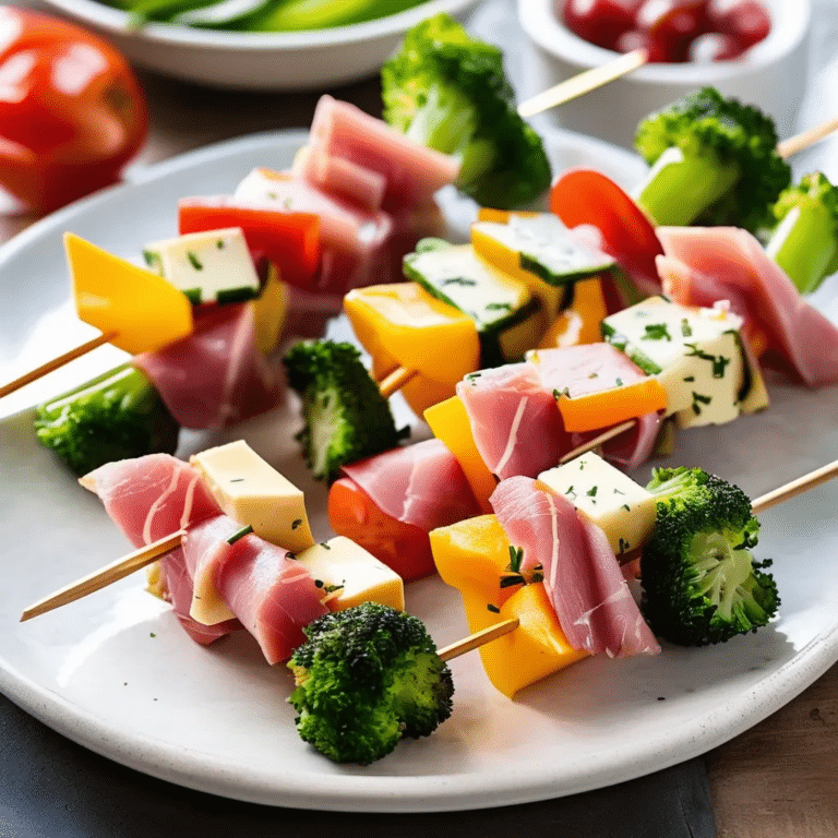 Ham And Cheese Skewers