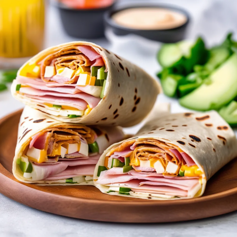 Ham And Cheese Tortilla Wraps