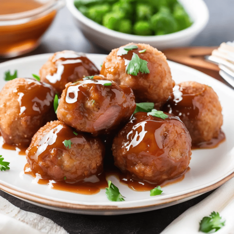 Ham Balls With Brown Sugar Glaze