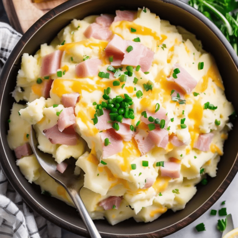Ham N Cheese Mashed Potatoes
