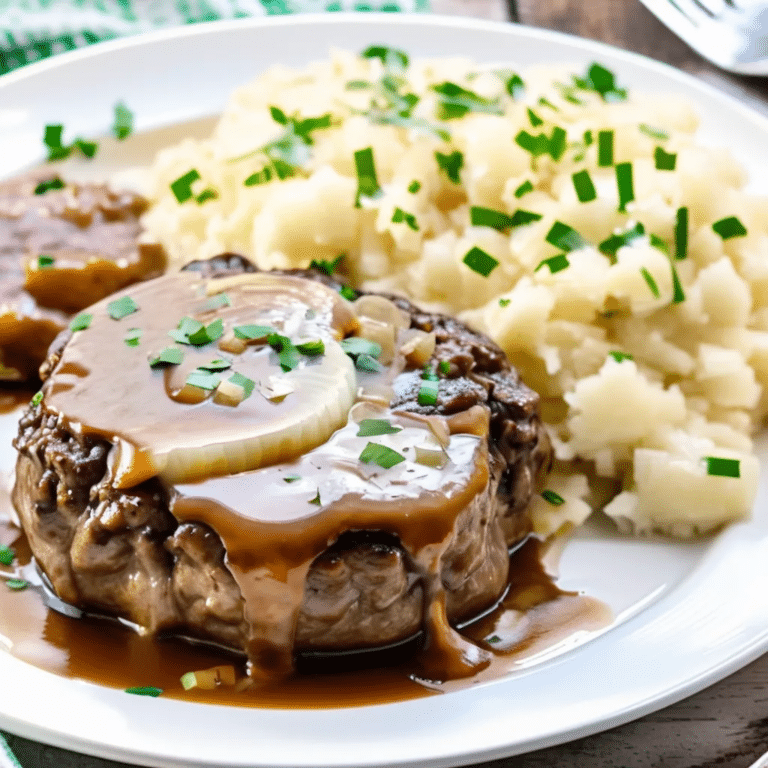 Hamburger Steak With Onions And Gravy